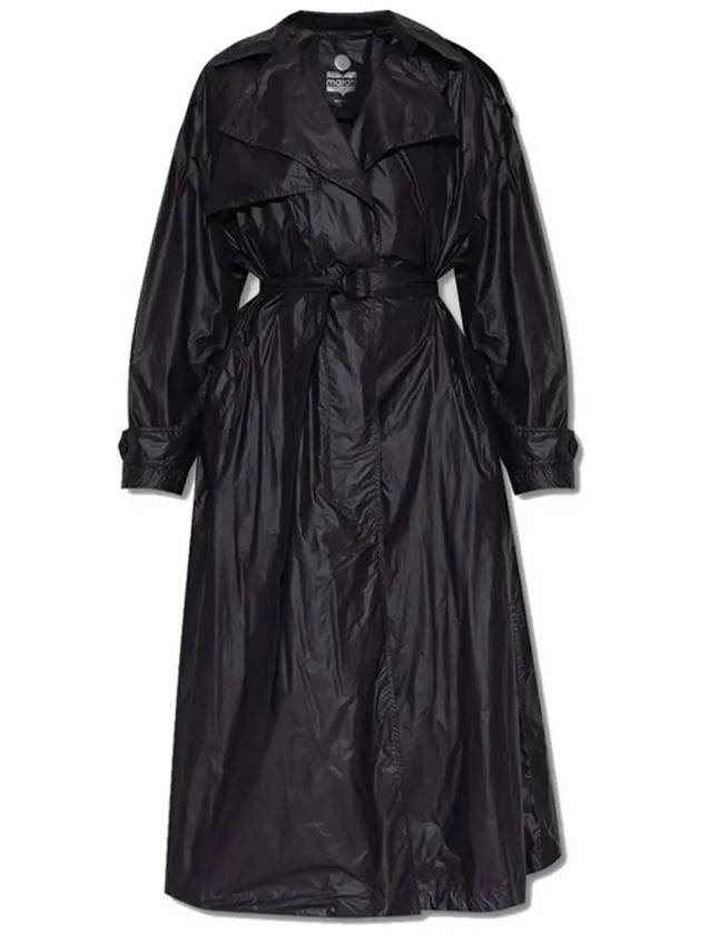 Women's Edge Belted Trench Coat Black - ISABEL MARANT - BALAAN 3