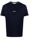 Marble Back Logo Short Sleeve T-Shirt Dark Navy - STONE ISLAND - BALAAN 2