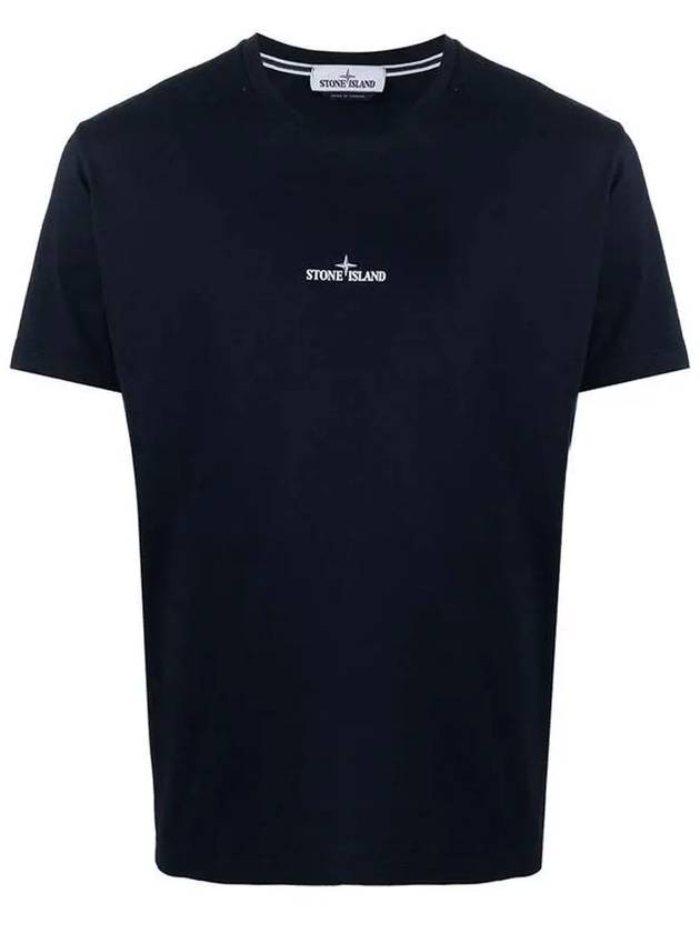 Marble Back Logo Short Sleeve T-Shirt Dark Navy - STONE ISLAND - BALAAN 2