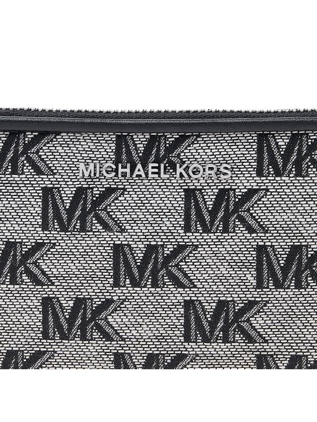 Logo Zip Around Card Wallet Grey - MICHAEL KORS - BALAAN 7