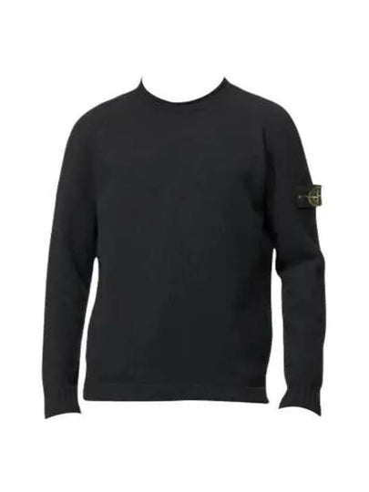 Compass Badge Wool Knit Top Black - STONE ISLAND - BALAAN 2