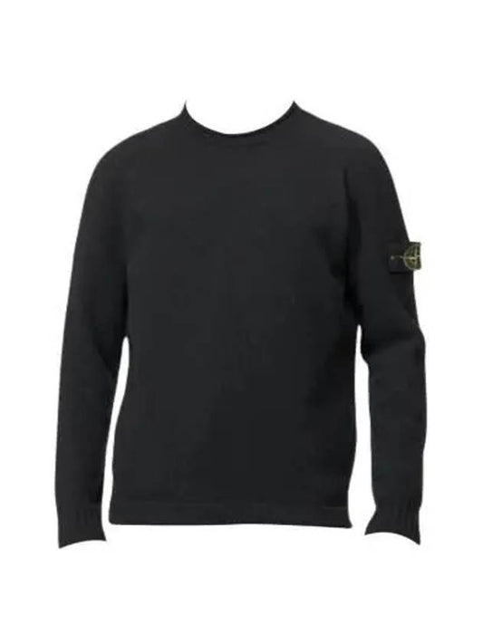 Compass Badge Wool Knit Top Black - STONE ISLAND - BALAAN 2