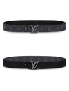 Silver Hardware Reversible Leather Belt Black - LOUIS VUITTON - BALAAN 2