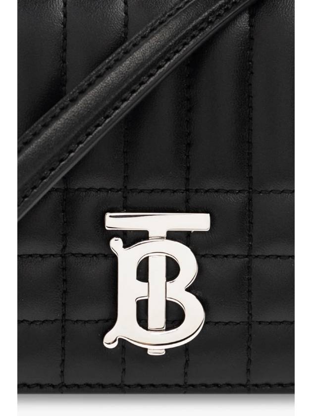 Women's Detachable Strap Quilted Leather Lola Cross Bag Black Palladium - BURBERRY - BALAAN 6