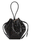 Rose Marie 16 Punching Bucket Bag Black - ALAIA - BALAAN 3