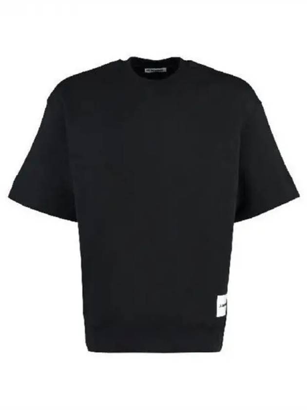 Logo patch ribbed edge T shirt - JIL SANDER - BALAAN 1