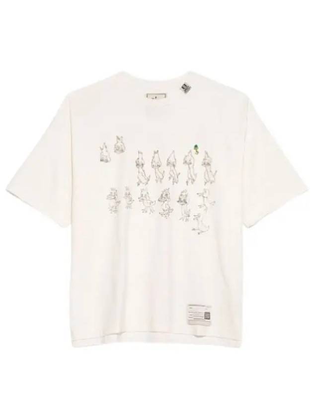 A13TS642 white duck printed t shirt - MIHARA YASUHIRO - BALAAN 1