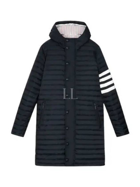 101394 4 bar stripe downfill quilted hoodie coat MOD013X 05411 001 - THOM BROWNE - BALAAN 1