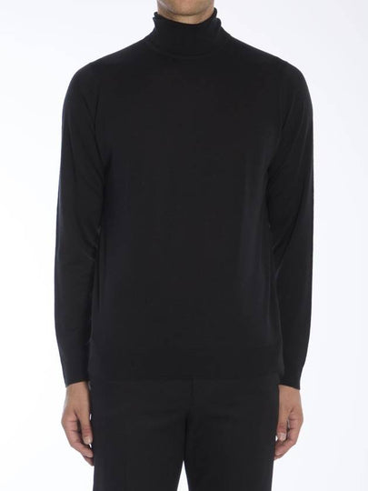 Wool Turtleneck Black - JOHN SMEDLEY - BALAAN 2