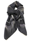 100 SILK BLACK 24 FAUBOURG 90 SCARF - HERMES - BALAAN 4