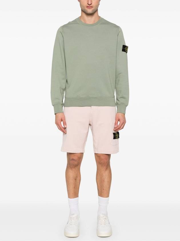 Organic Cotton Fleece Sweatshirt Sage Green - STONE ISLAND - BALAAN 3