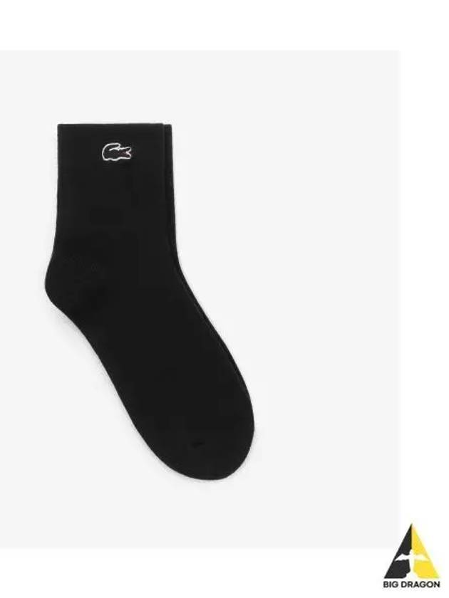 Women s Basic Solid Medium Socks Black - LACOSTE - BALAAN 1