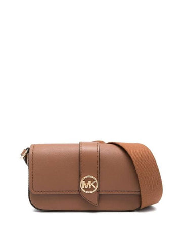 Greenwich Small Saffiano Leather Sling Cross Bag Brown - MICHAEL KORS - BALAAN 1