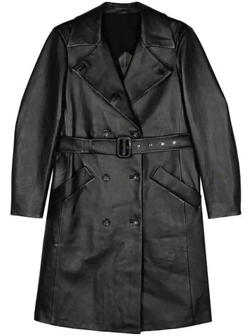 Geostra Trench Leather Coat 22476011600 002 - MAX MARA - BALAAN 1