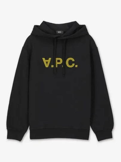 Logo Print Hoodie Black - A.P.C. - BALAAN 2