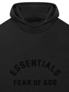 Logo Print Hoodie Jet Black - FEAR OF GOD ESSENTIALS - BALAAN 4