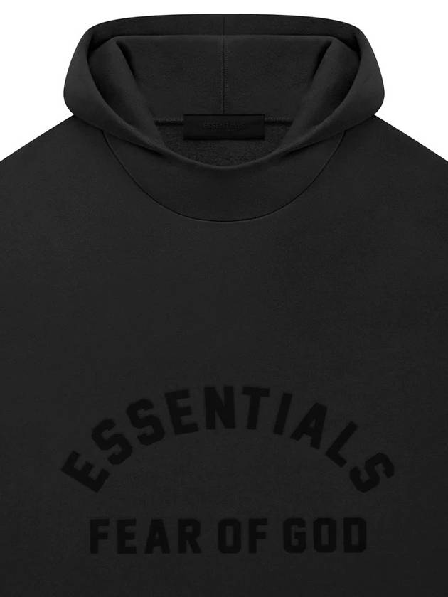 Logo Print Hoodie Jet Black - FEAR OF GOD ESSENTIALS - BALAAN 4