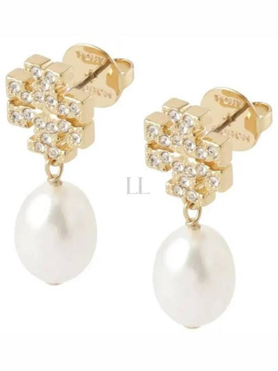 Kira Pave Pearl Drop Earrings Gold - TORY BURCH - BALAAN 2