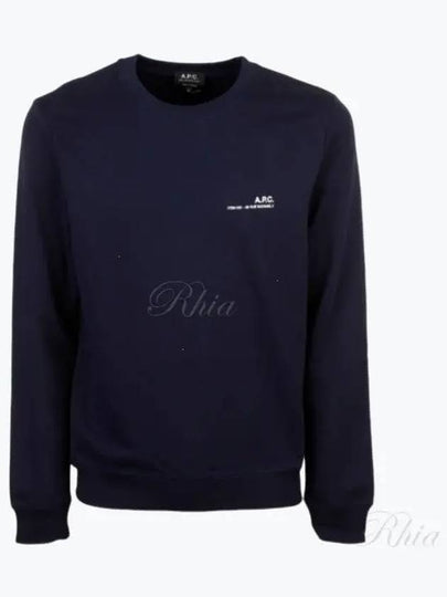 Item Logo Cotton Sweatshirt Navy - A.P.C. - BALAAN 2