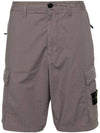 Light Stretch Cotton Bermuda Shorts Dove Grey - STONE ISLAND - BALAAN 2