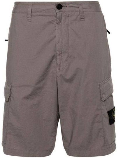 Light Stretch Cotton Bermuda Shorts Dove Grey - STONE ISLAND - BALAAN 2