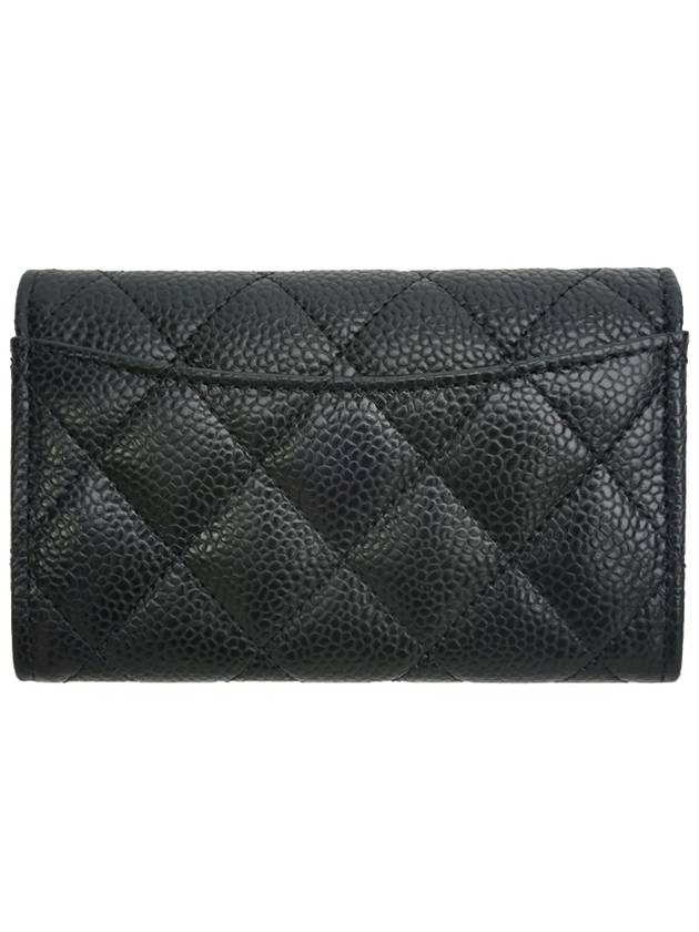 Classic Grained Calfskin Card Wallet Black - CHANEL - BALAAN 4