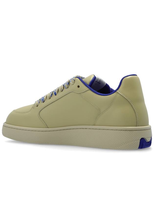 Stock Leather Low-Top Sneakers Hunter - BURBERRY - BALAAN 6