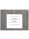 Pebble Document Medium Clutch Bag Grey - THOM BROWNE - BALAAN 2