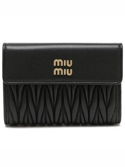 Materasse Nappa Leather Half Wallet Black - MIU MIU - BALAAN 2