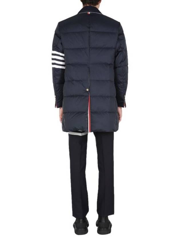 Men's 4 Bar Stripe Matte Finish Padding Navy - THOM BROWNE - BALAAN 4