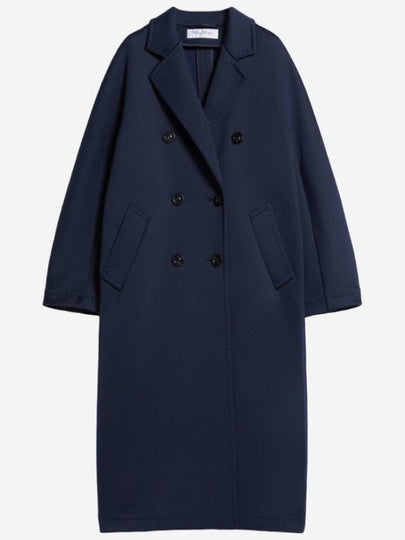 Madame Jersey Cotton Double Coat Navy - MAX MARA - BALAAN 2