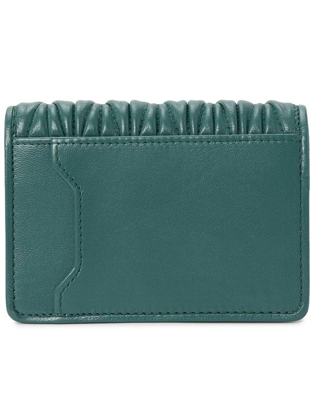 Matelasse Nappa Leather Card Wallet Lagoon Blue - MIU MIU - BALAAN 3