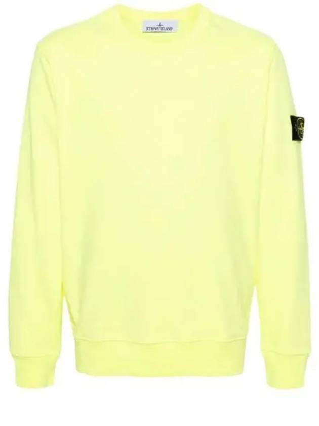 Wappen Patch Garment Dyed Sweatshirt Yellow - STONE ISLAND - BALAAN 2