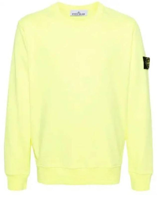 Wappen Patch Garment Dyed Sweatshirt Yellow - STONE ISLAND - BALAAN 2