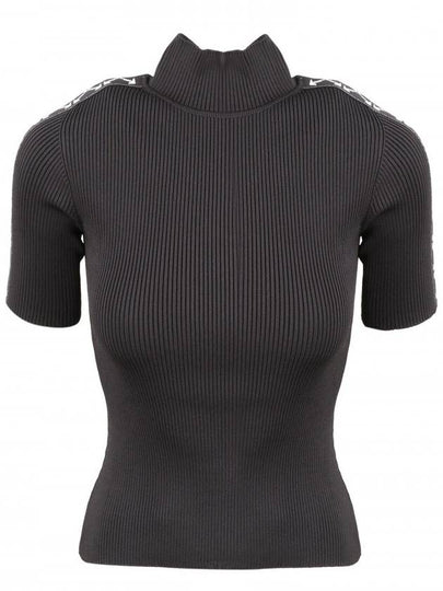 Arrow Band Sleeve Knit Turtleneck Black - OFF WHITE - BALAAN 2