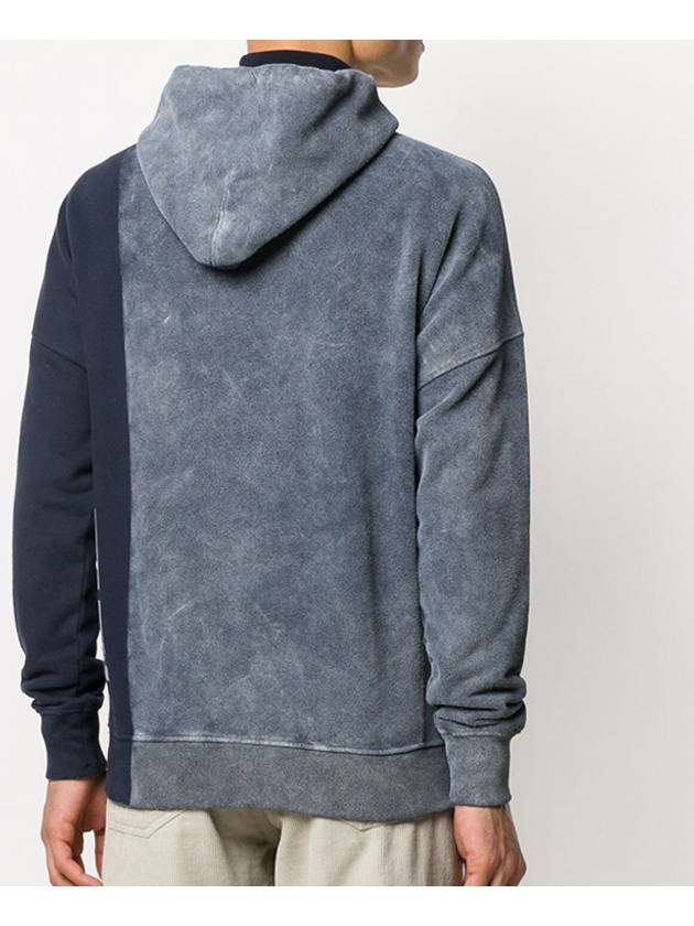 Logo Print Felpa Hoodie Navy - STONE ISLAND - BALAAN 6