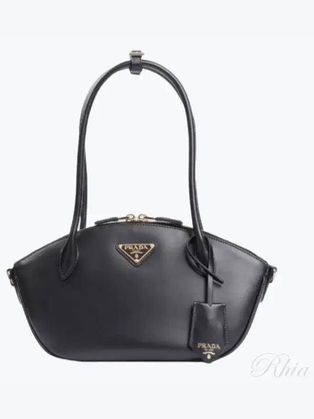 Small Leather Hand Shoulder Bag Black - PRADA - BALAAN 2