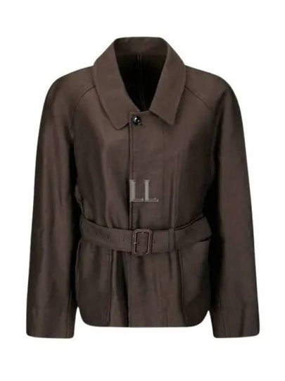 Belted Two Pocket Jacket Dark Brown - LEMAIRE - BALAAN 2