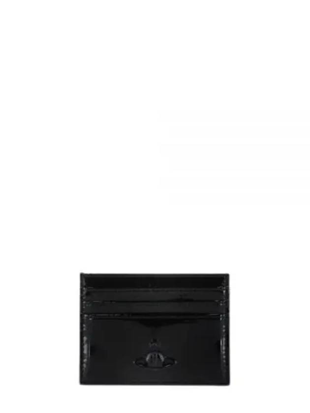 Shiny Patent Flat Card Wallet Black - VIVIENNE WESTWOOD - BALAAN 2