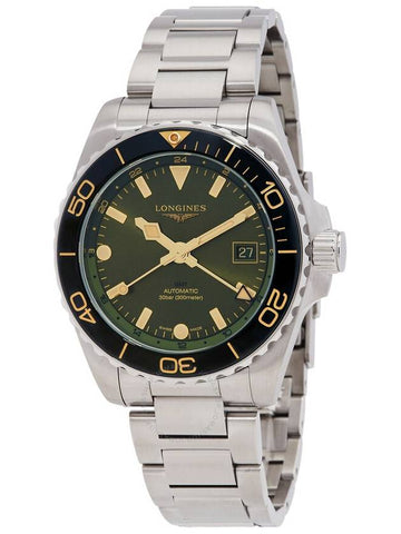 Longines Hydroconquest GMT Automatic Green Dial Men's Watch L3.790.4.06.6 - LONGINES - BALAAN 1