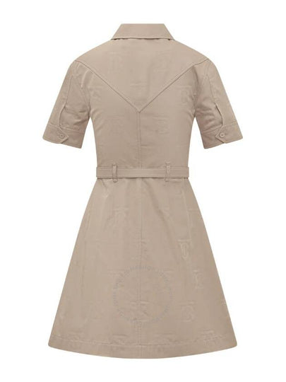 Burberry Gigi Monogram Motif Belt Cotton Dress, Brand Size 4 (US Size 2) - BURBERRY - BALAAN 2