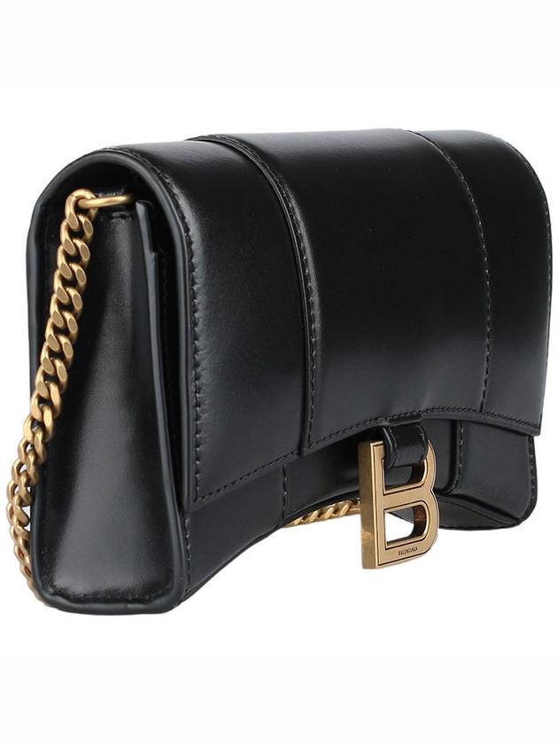 Hourglass Chain Mini Calfskin Cross Bag Black - BALENCIAGA - BALAAN 3