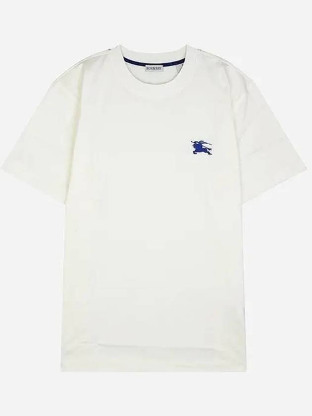 EKD Embroidered Short Sleeve T-Shirt White - BURBERRY - BALAAN 2