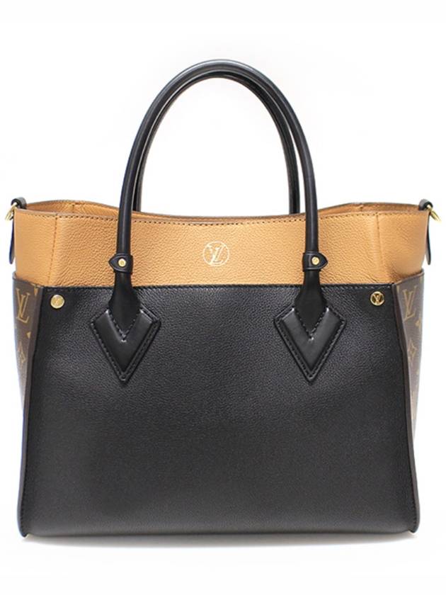 Louis Vuitton M53823 Monogram Canvas Noir Calfskin On My Side 2WAY - LOUIS VUITTON - BALAAN 4