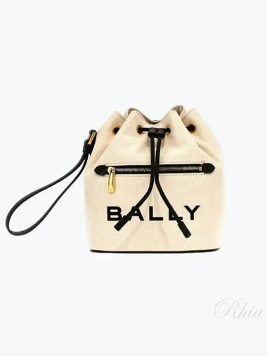 Logo zipper canvas strap pouch bag WLO05O CV034 I182O - BALLY - BALAAN 1