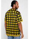 Sportswear Logo Back Check Short Sleeve T-Shirt Yellow Black - NIKE - BALAAN 10