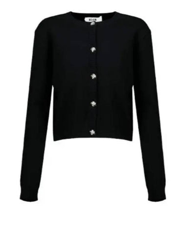 Viscose Short Cardigan Black - MSGM - BALAAN 1