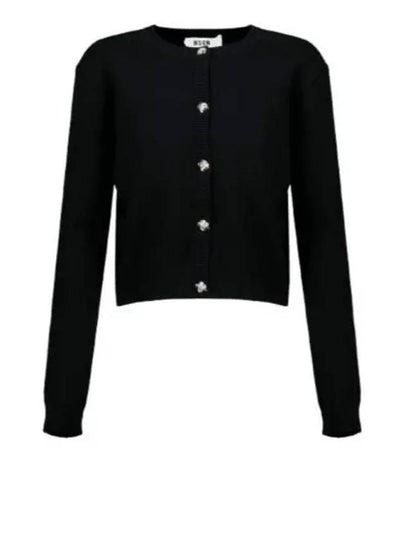 Viscose Short Cardigan Black - MSGM - BALAAN 2