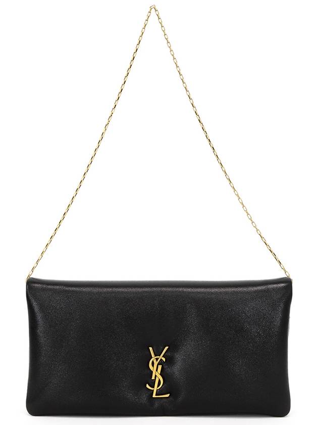 Calypso Lambskin Mini Shoulder Bag Black - SAINT LAURENT - BALAAN 2