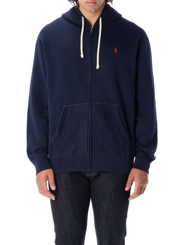 Embroidered Pony Logo Zip Up Hoodie Navy - POLO RALPH LAUREN - BALAAN 2